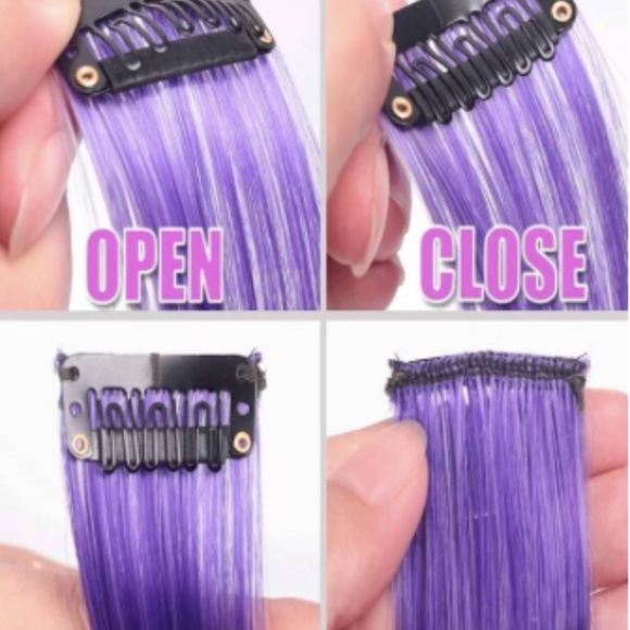 5 Pack Pink Hair Extensions - Picture 9 of 9